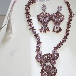 Jolly Faces Women Copper-Plated Stones Studded Jewellery Set image 3