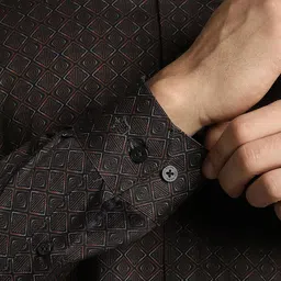 Louis Philippe Geometric Printed Pure Cotton Formal Shirt image 4