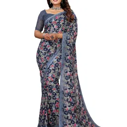 Moda Rapido Geometric Printed Saree With Blouse Piece-picture-20