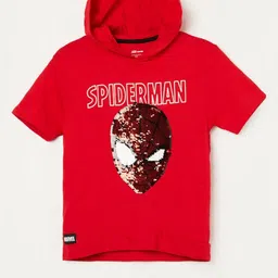 Fame Forever by Lifestyle Boys Printed Pure Cotton Hooded Applique T-shirt image 1