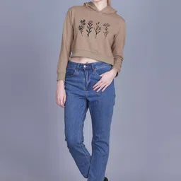 CORSICA Women Polyester Printed Hooded Pullover Sweatshirt-image-0