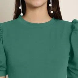 Tromko Women Pack Of 2 Puff Sleeve Peplum Top image 5