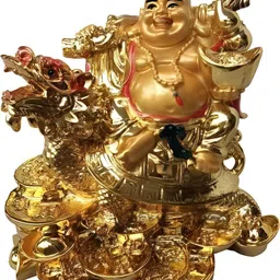 VASTU ART Gold-Toned Buddha Idol Showpiece-image-64
