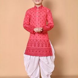 NFC CREATION Boys Embroidered Cotton Blend Kurta & Patiala-picture-33