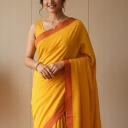 Brynbrit Pure Cotton Khadi Saree image 5