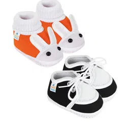NESKA MODA 12 To 18 Month Non Slip Baby Boys & Baby Girl 2 Pair Combo Cotton Rabbit & Lace Booties-picture-46