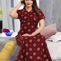 TRUNDZ Printed Maxi Nightdress image 4