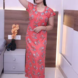 For You For Me Women Embroidered Maxi Nightdress-picture-24
