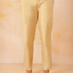 JAYPORE Men Straight Fit Low-Rise Trousers-image-8