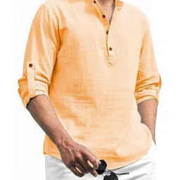 Edin Band Collar Straight Kurta image 3