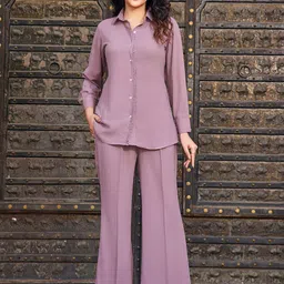 VIBE VISION Lace-Detail Shirt With Trouser-picture-32