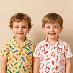 SHREE VANKIYA HANUMANJI FASHION Boys Pack Of 2 Printed Casual Shirts-picture-50