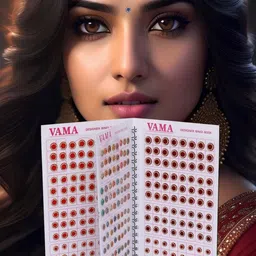 VAMA Round Stones Booklet Bindi Sticker image 4
