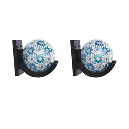 SOMIL White Glass Cylinder Printed Wall Lamps image 1
