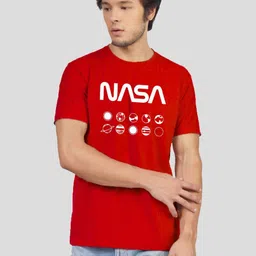 Greylongg Men Typography Printed Applique T-shirt image 1