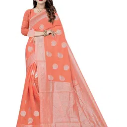 KALINI Woven Design Zari Pure Cotton Banarasi Saree-picture-10