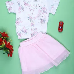 V-Mart Girls Printed Top with Skirt-image-77