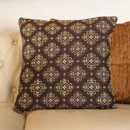 ONSETHOMES Brown & White Ethnic Motifs Square Cushion Covers image 4