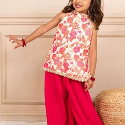 Jilmil Girls Floral Printed Kurta with Sharara-picture-30