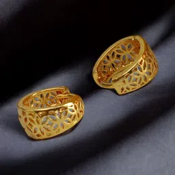 SHREE KRISHNA SHOPPING Unisex Gold-Plated Brass Earrings image 2