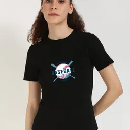 Moda Rapido Women Graphic Printed Round Neck Cotton T-shirt-image-93
