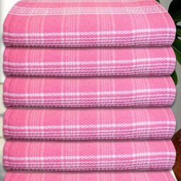 Athom Living Pink & White 5 Striped Cotton 210 GSM Bath Towel-picture-38