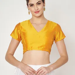 studio rasa V Neck Stretchable Saree Blouse image 1