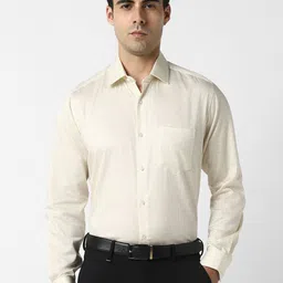 Van Heusen Men Printed Spread Collar Pure Cotton Formal Shirt-picture-14