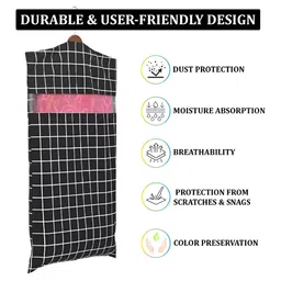 Aura 24-Pcs Brown & Black Checked Pure Cotton Multi-Utility Organisers image 5