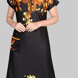 PURSA Women Set Of 2 Printed Maxi Nightdress image 3