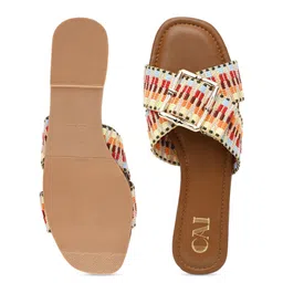 CAI Multicoloured Buckled Strap Flats image 3