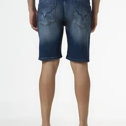 Pepe Jeans Men Washed Slim Fit Mid-Rise Denim Shorts image 3