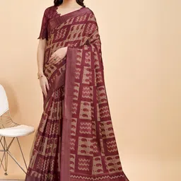 HERE&NOW Paisley Zari Silk Blend Saree-picture-37