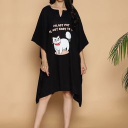 LetsDressUp More Visible Women Black Kaftan Nightdress - XS-picture-14