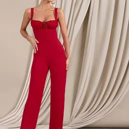 Outzidr Solid Square Neck Sleeveless Basic Jumpsuit-picture-34