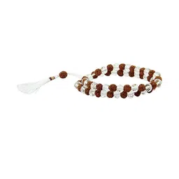 Divine souvenirs Unisex Rudraksha Beaded Wooden Elasticated Bracelet-picture-14