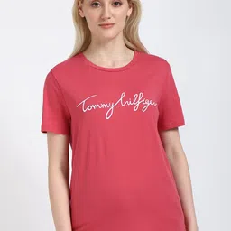 Tommy Hilfiger Women Typography Applique T-shirt-image-34