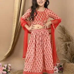 Sangria Girls Printed Lehenga With Choli & Dupatta image 1