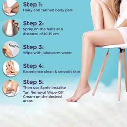 Sanfe Set Of Spray Away Hair Removal & Glycoclear Instalite Tan Removal Wipe-Off Cream image 2