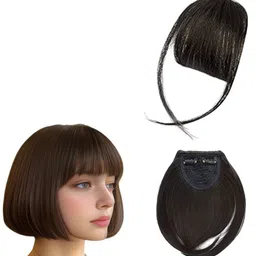 VIEWS Clip-In Straight Scalp Topper Hair Extension - Brown - 7 Inch-picture-19