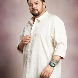 Instafab Plus Comfort Spread Collar Cotton Shirt image 3