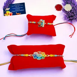 vrinde Doramon n Designer Metal Rakhi Greeting card n Roli-picture-26
