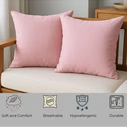 Siroki Bond Peach-Colored Microfiber Filling Cushion image 2