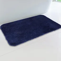 CROWN MATTINGS Blue 1400 GSM Microfibre Bath Rugs-image-7
