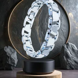 RKB Sales Men Stainless Steel Silver-Plated Wraparound Bracelet-picture-28