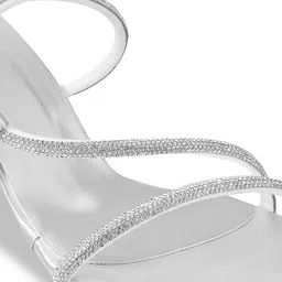 Metro Women Embellished Party Block Heel Gladiators Heels image 3