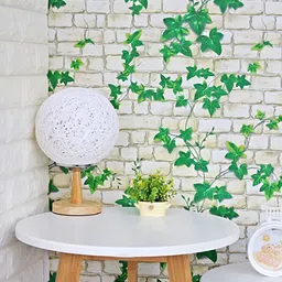 Asian royal White & Green Printed Waterproof Wallpaper-image-28