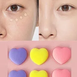 Facejewel 4 Pizza- 2 Finger- 2 Heart & 3 Mini Heart Puff image 3