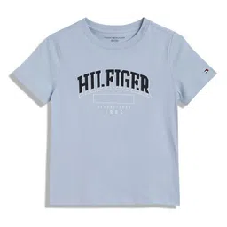 Tommy Hilfiger Boys Typography Printed Round Neck Cotton T-shirt-picture-55