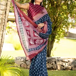 KALINI Dabu Zari Dabu Saree image 3